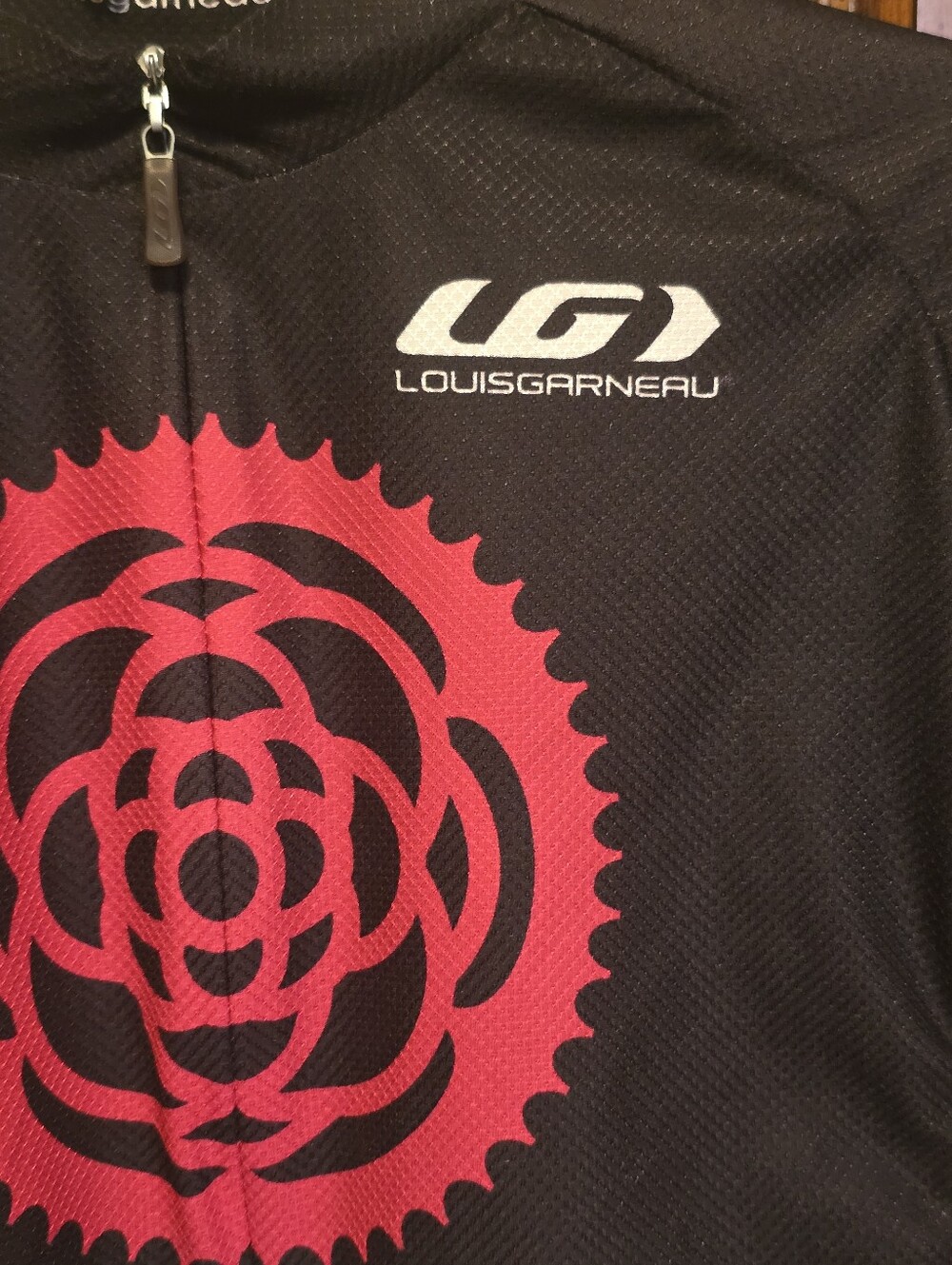Louis Garneau Velorosa Cycling Jersey M Full Zip Pockets Short Sleeve - Picture 3 of 8